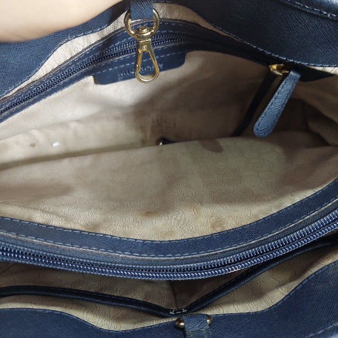 Michael Kors Navy Leather Handbag | Pre Loved |