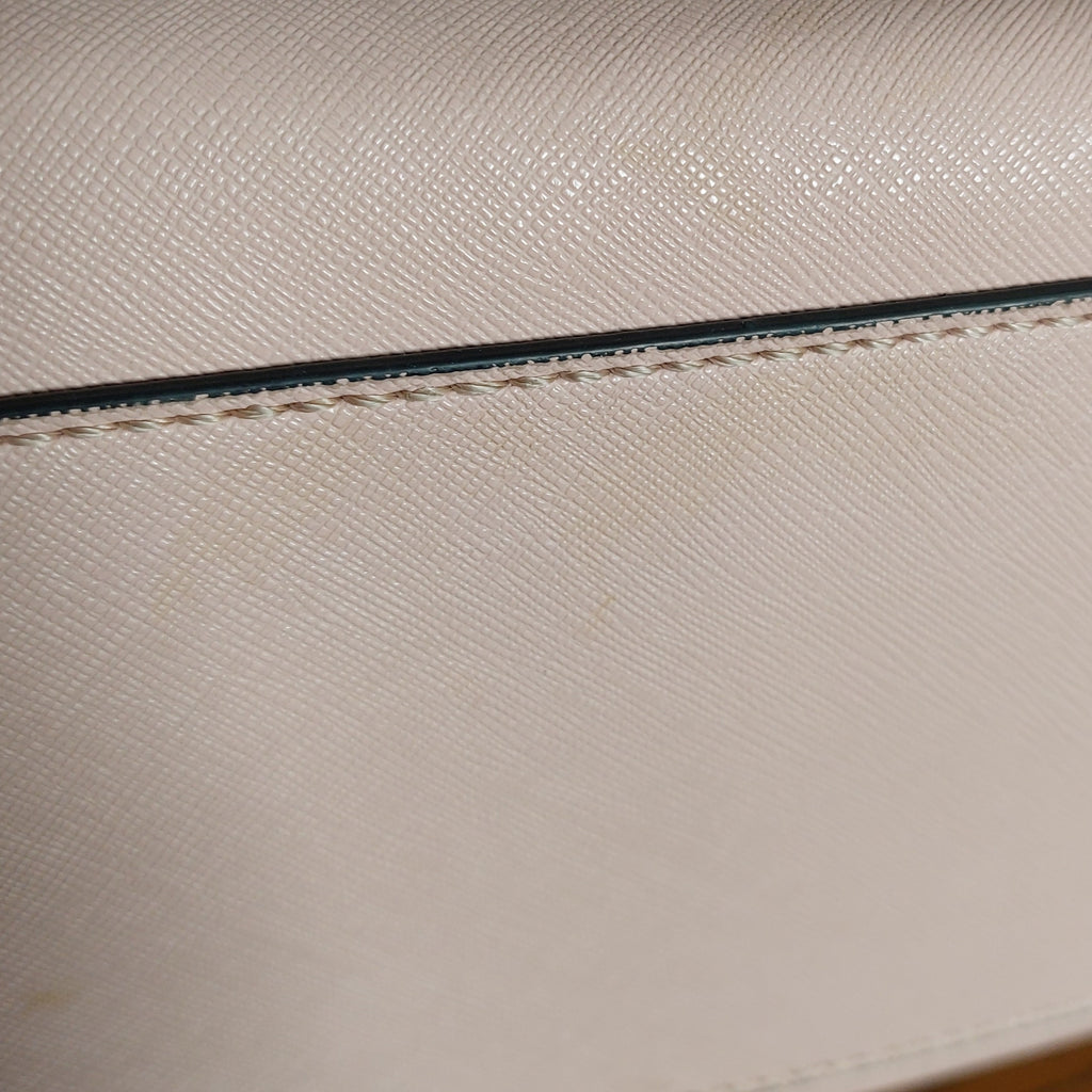 Guess Pink Two Tone Leatherette Goldenrod Back Satchel Bag | Pre Loved |