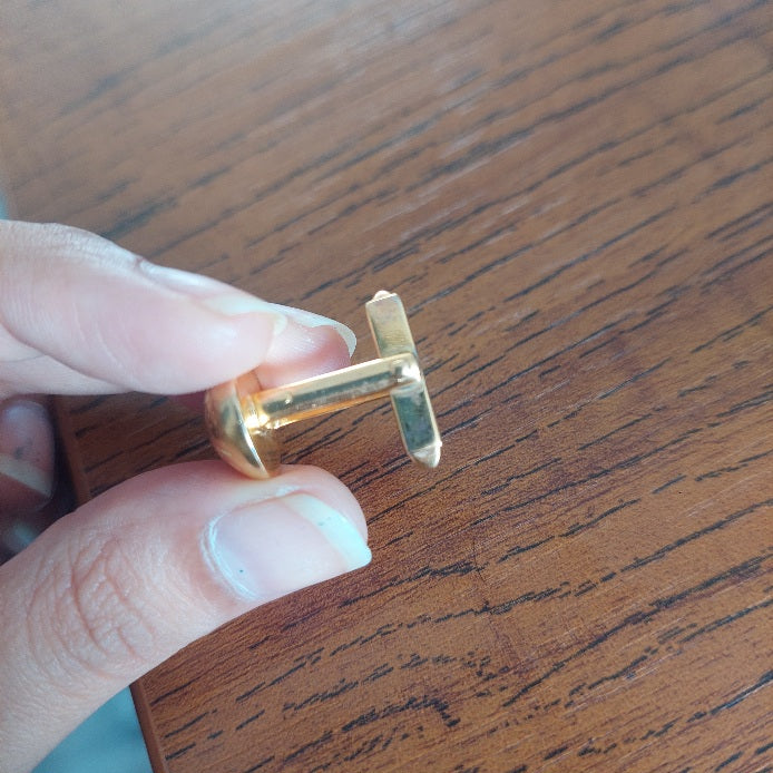 Louis Vuitton Men's Gold Bouton Cufflinks | Pre Loved |