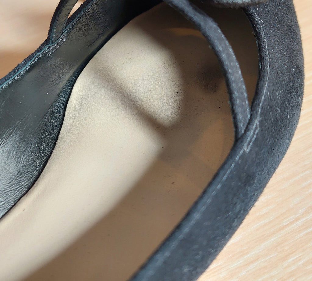 Sophia Webster Black & Multi Butterfly Suede Riva Pointed Flats | Pre Loved |