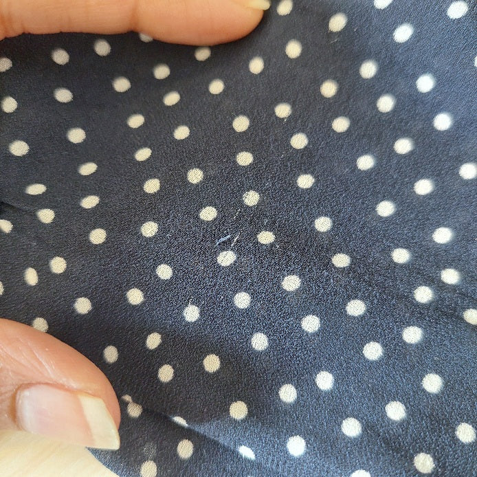 H&M Navy & White Polka Dot Top | Pre Loved |