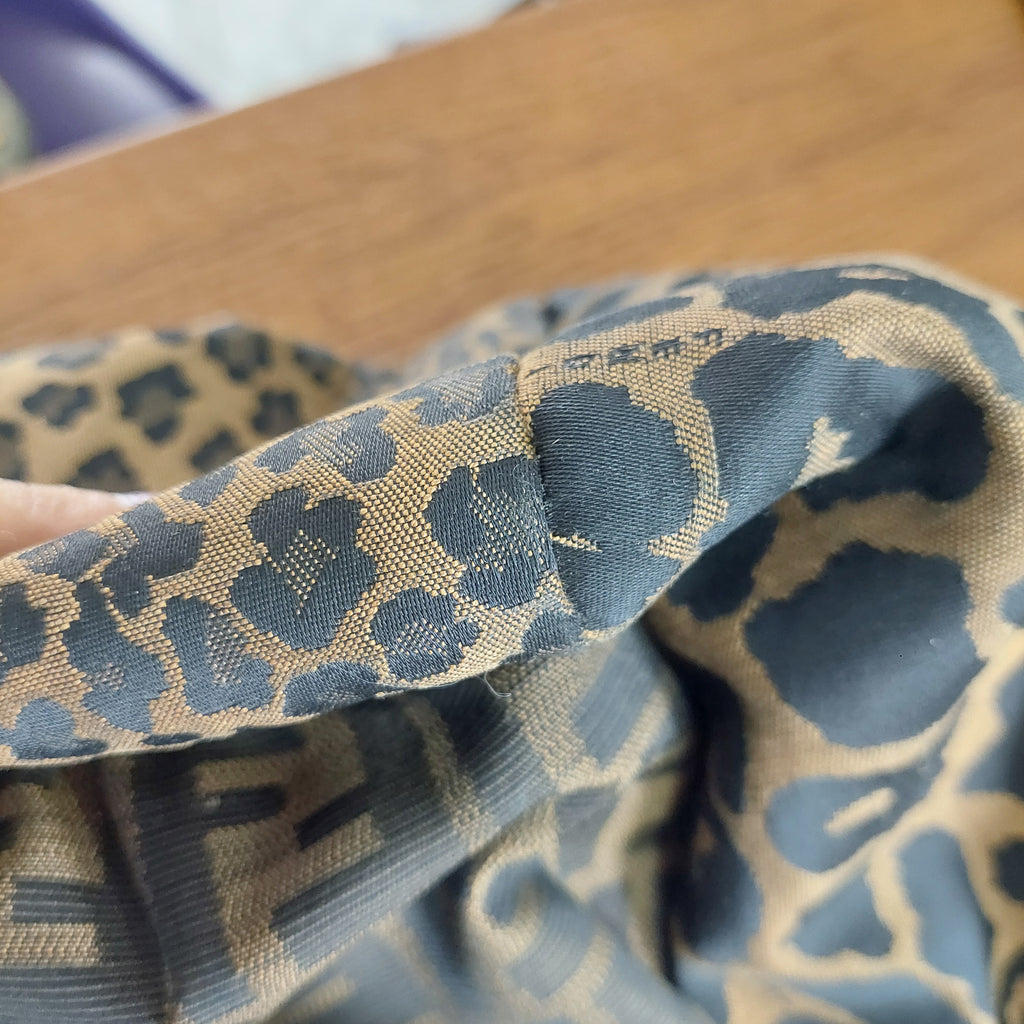 Fendi Canvas Monogram & Cheetah Print Hobo Bag | Pre Loved |