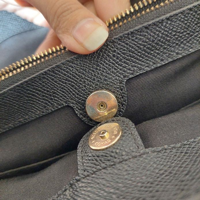 Coach Brown & Black Signature Coated Canvas 'Casey' Tote Bag | Pre Loved |
