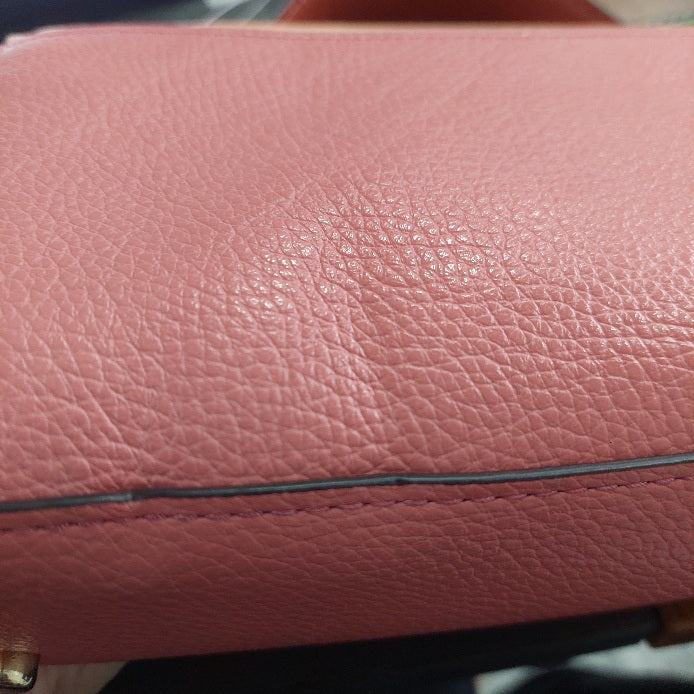 Coach Faded Blush Multi Kleo Pebble Leather Top Handle Crossbody Bag | Gently Used |