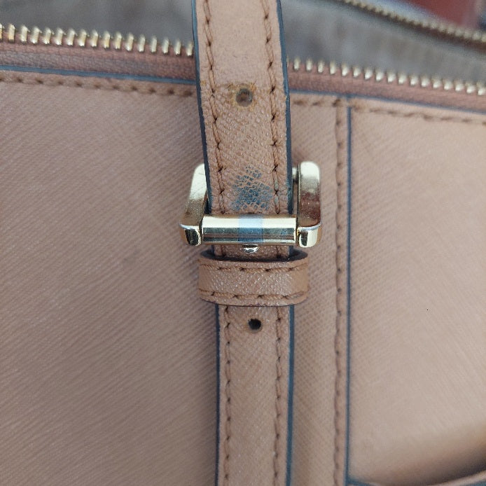 Michael Kors Tan Saffiano Leather Jet Set Top-zip Tote | Pre Loved |