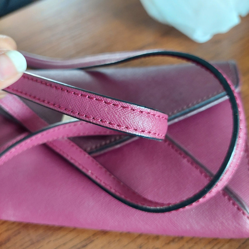 Kate Spade Burgundy Leather Wesley Place Natalie Crossbody Bag | Pre Loved |