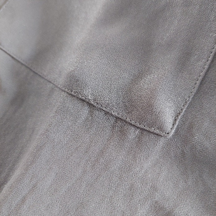 H&M Dark Grey Metallic Button Down Shirt | Gently Used |