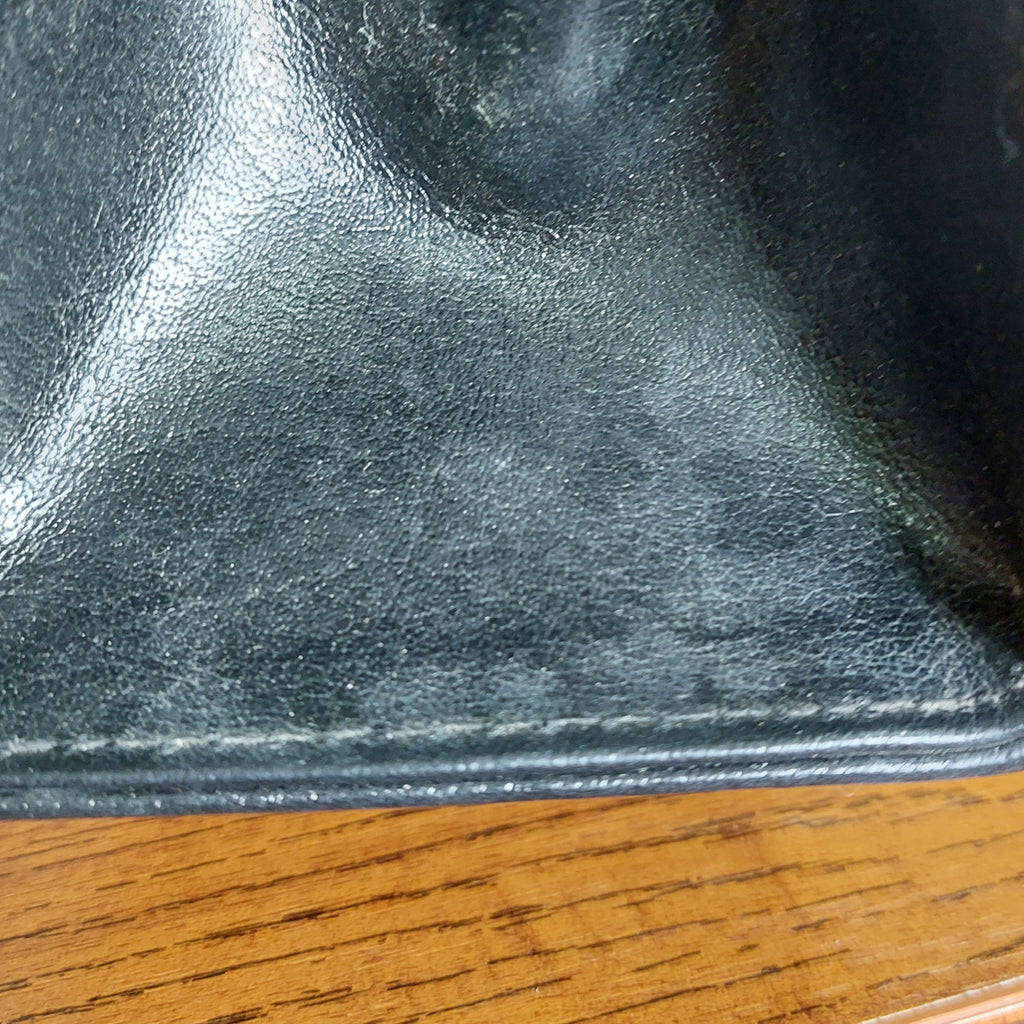 Jafferjees Black Leather Handbag | Pre Loved |