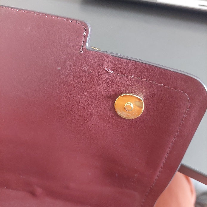 Michael Kors Merlot & Brown Monogram Heather Shoulder Bag | Pre Loved |