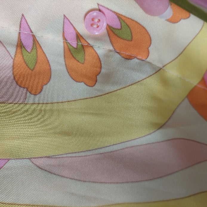 Zara Yellow & Orange Button Down Top | Pre Loved |