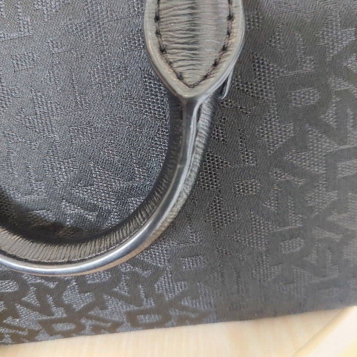 DKNY Black Canvas & Leather mini Crossbody Bag | Gently Used |