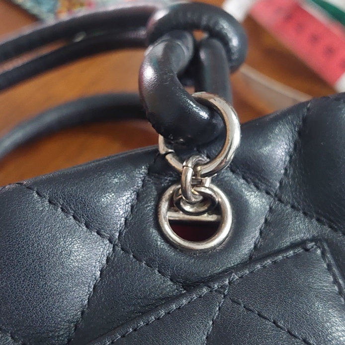 Chanel Black Calf Leather Cambon Ligne Mini Bag | Pre Loved |