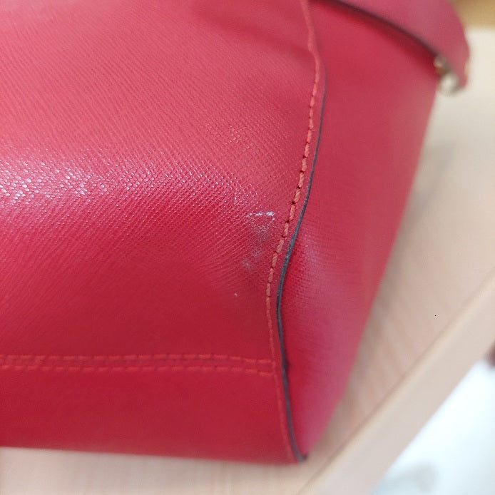 Michael Kors Red Jet Set Travel Large Chain Shoulder Tote Bag | Pre Loved |