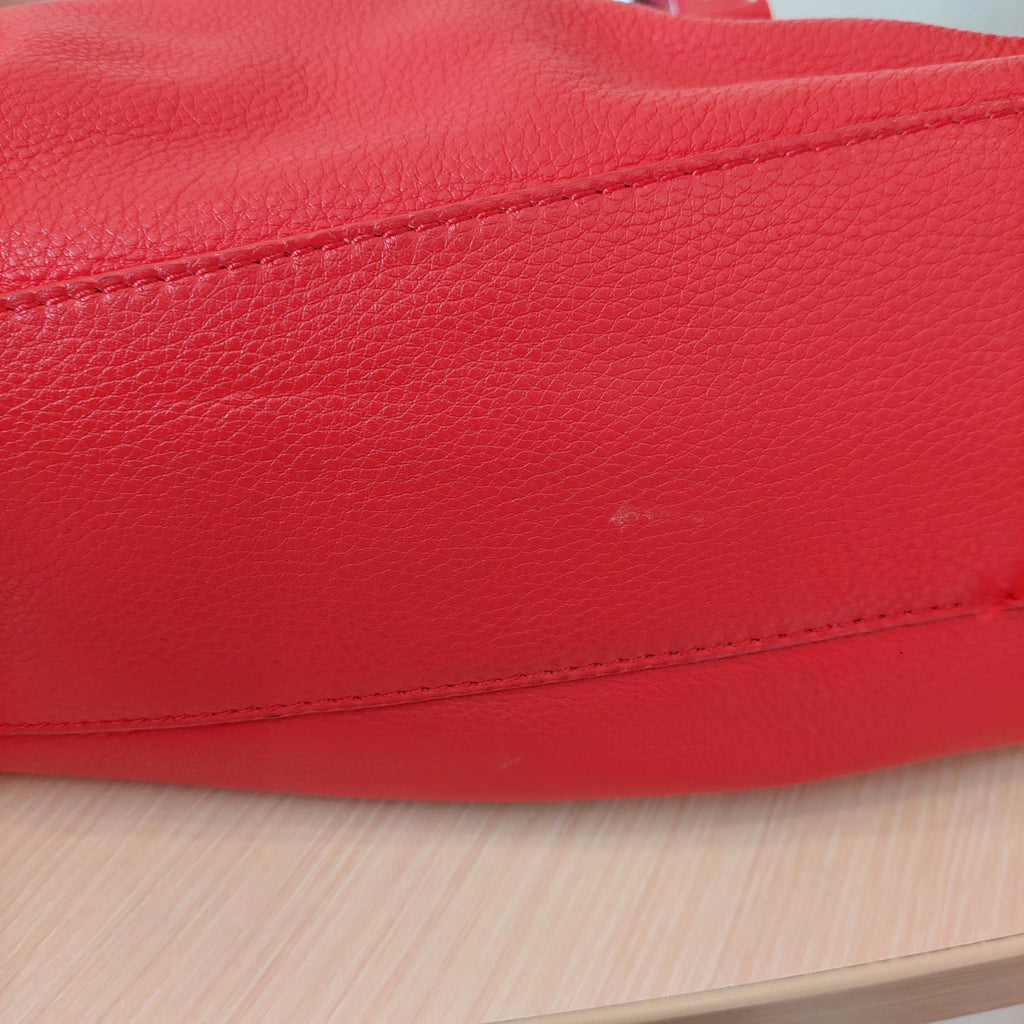 Kate Spade Red Leather Double Handle Crossbody Bag | Pre Loved |