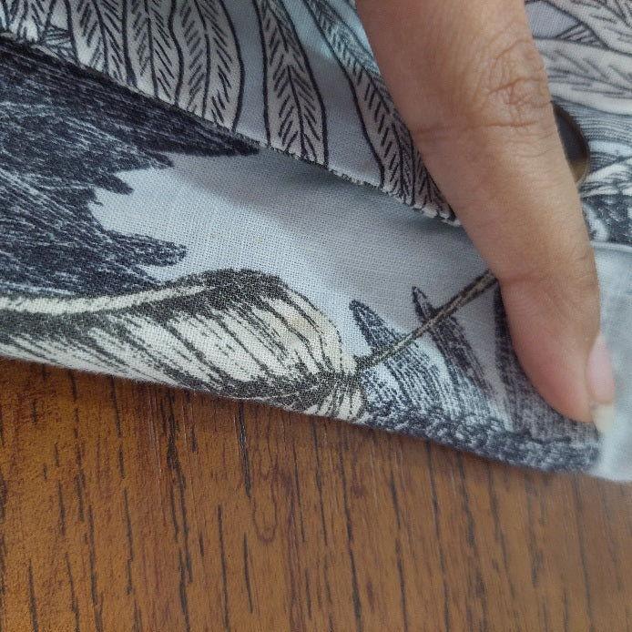 Massimo Dutti Men's Light Blue Floral Print Button Down Shirt | Pre Loved |