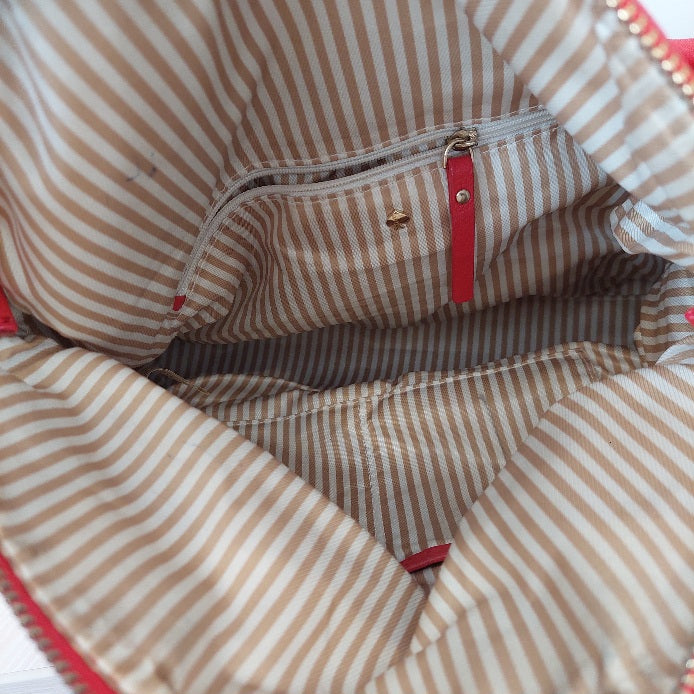 Kate Spade Red Leather Double Handle Crossbody Bag | Pre Loved |