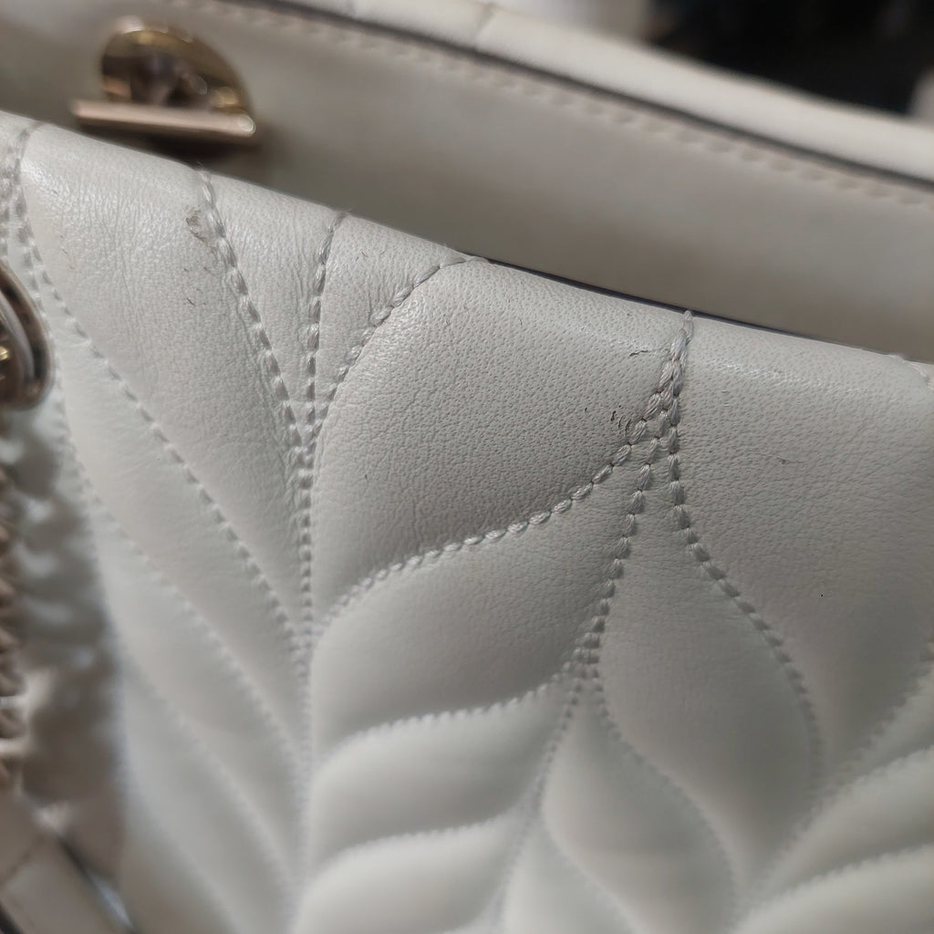 Kate Spade White Meena Leather Briar Lane Quilted Shoulder Bag | Pre Loved |