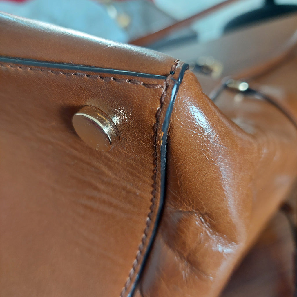 Michael Kors Tan VOYAGER Textured Tote Bag | Gently Used |