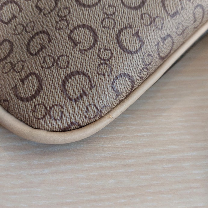 Guess Brown Monogrammed Crossbody Bag | Gently Used |