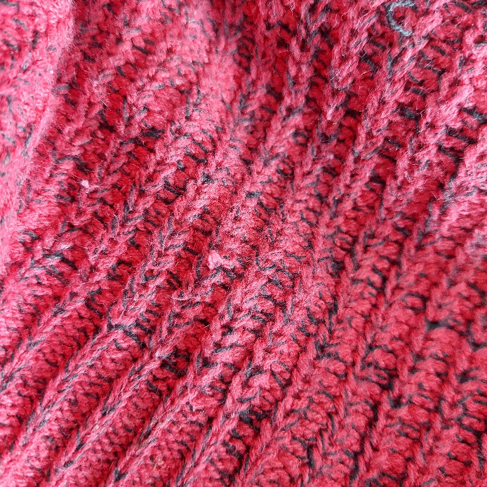 Two By Vince Camuto Red & Black Fur Sweater | Gently Used |