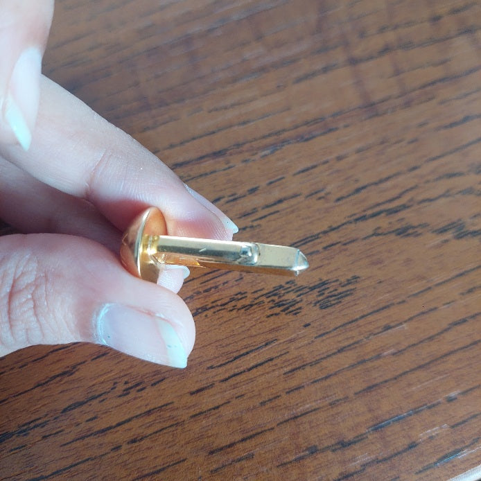 Louis Vuitton Men's Gold Bouton Cufflinks | Pre Loved |
