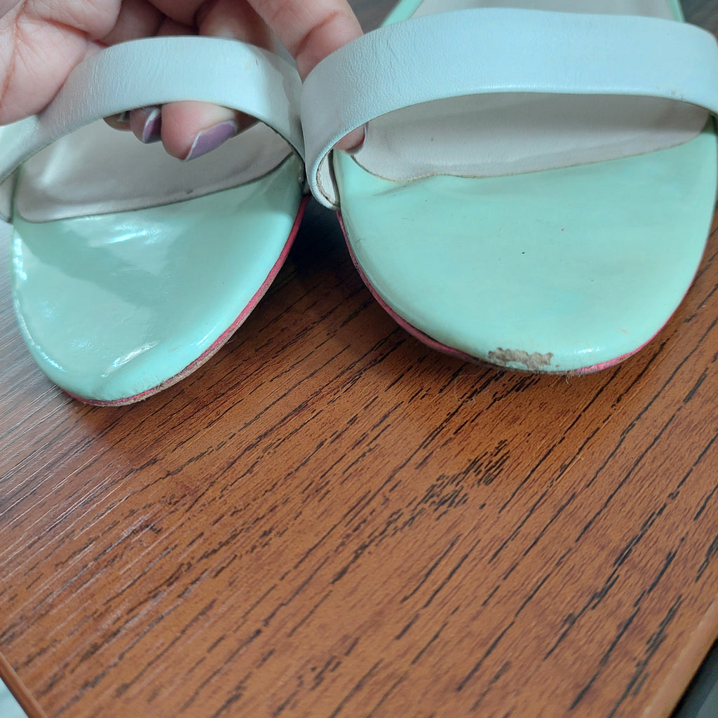 Sophia Webster For J.Crew Tropical Fabric Ankle Strap Heeled Sandals | Pre Loved |
