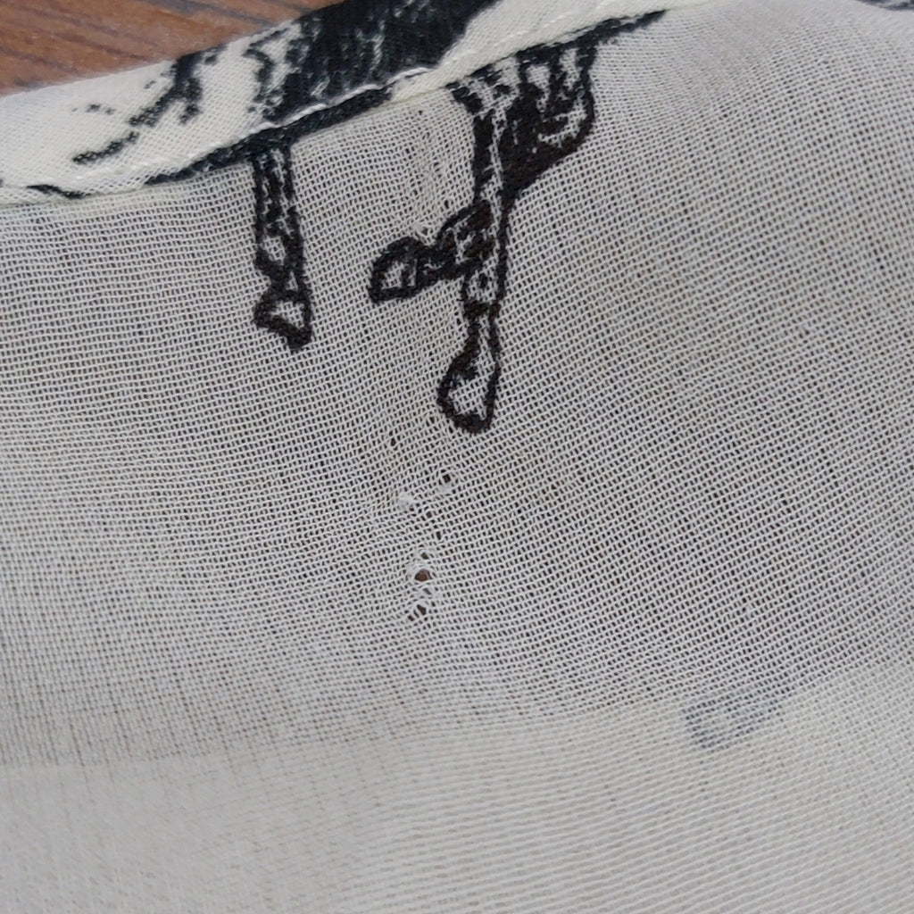 Dorothy Perkins White Sleeveless Horse Print Sheer Top | Pre Loved |