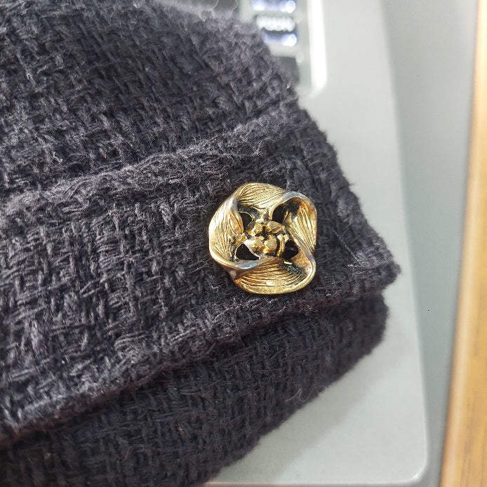 Zara Black Gold Button Detail Skirt | Brand New |