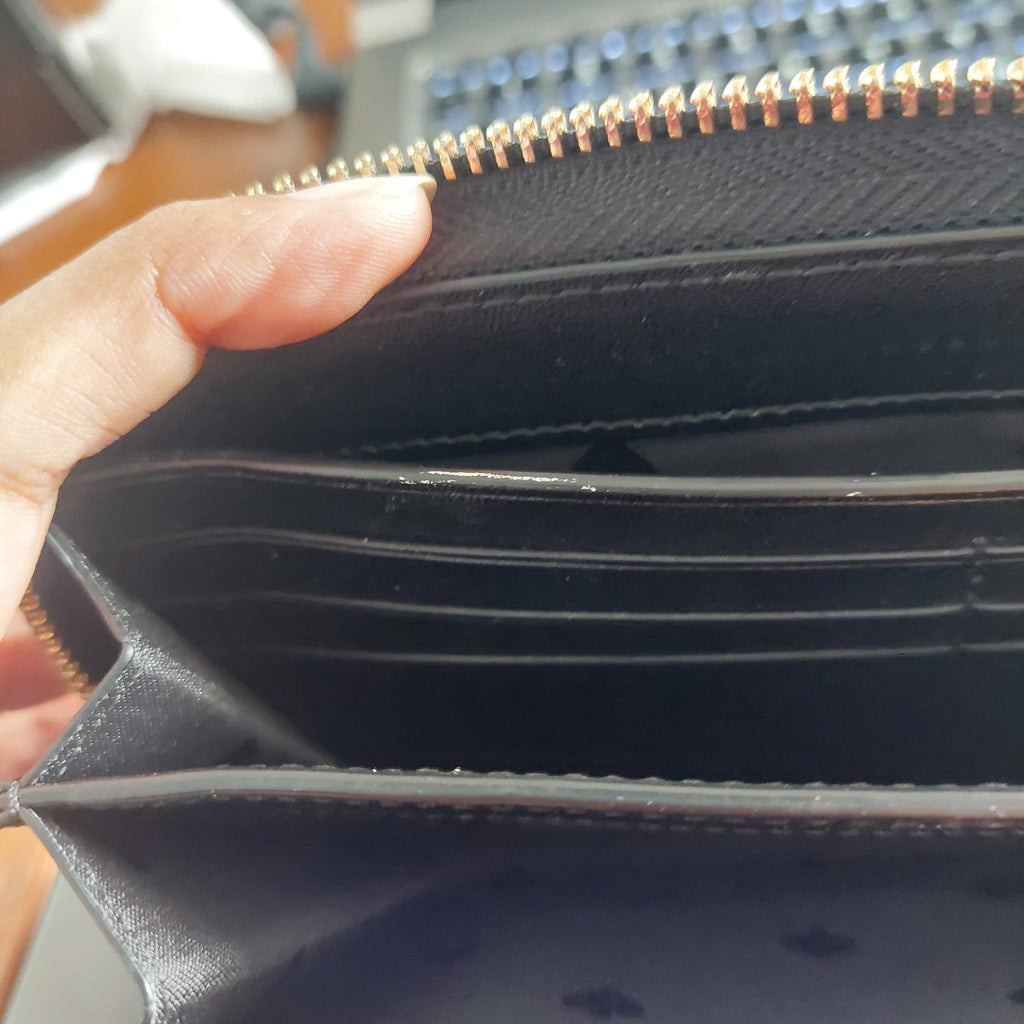 Kate Spade Black Leather Large Bifold Wallet | Gently Used |