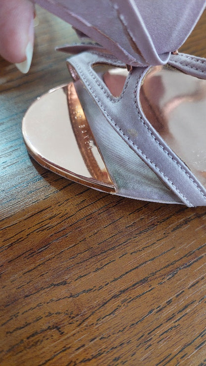 Ted Baker Pink Arayi Bow Crystal Heel Sandals | Pre Loved |