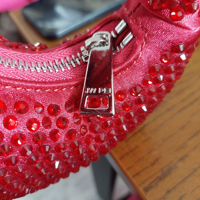 JW PEI Red Abacus Artificial Crystal Mini Top Handle Bag | Gently Used |