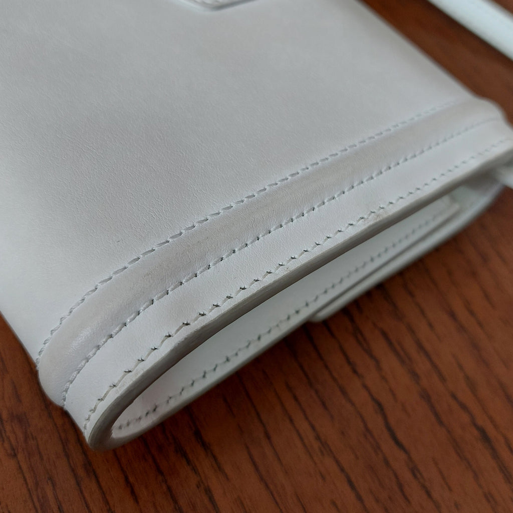 DOLCE & GABBANA White Gold Leather Amore Crossbody Bag | Pre Loved |