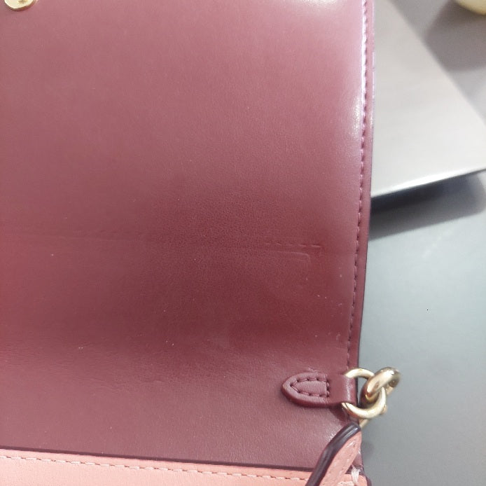 Coach Pink Signature Canvas Anna Foldover Crossbody Bag | Pre Loved |