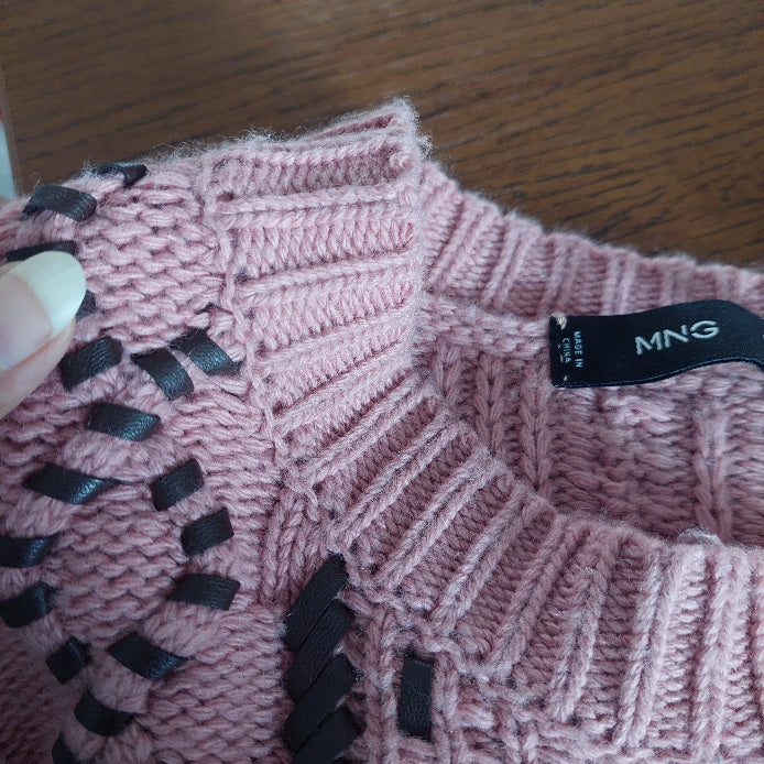 Mango Pink & Brown Sweater | Gently Used |
