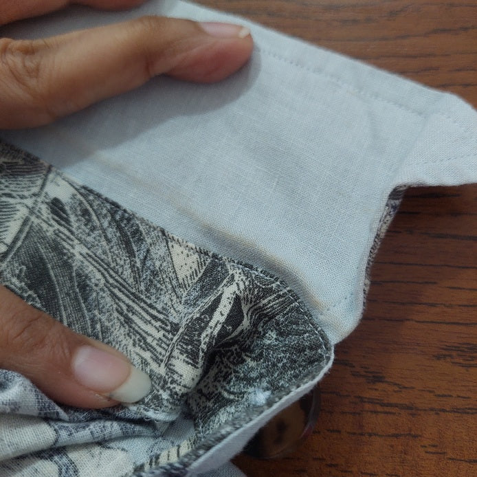 Massimo Dutti Men's Light Blue Floral Print Button Down Shirt | Pre Loved |