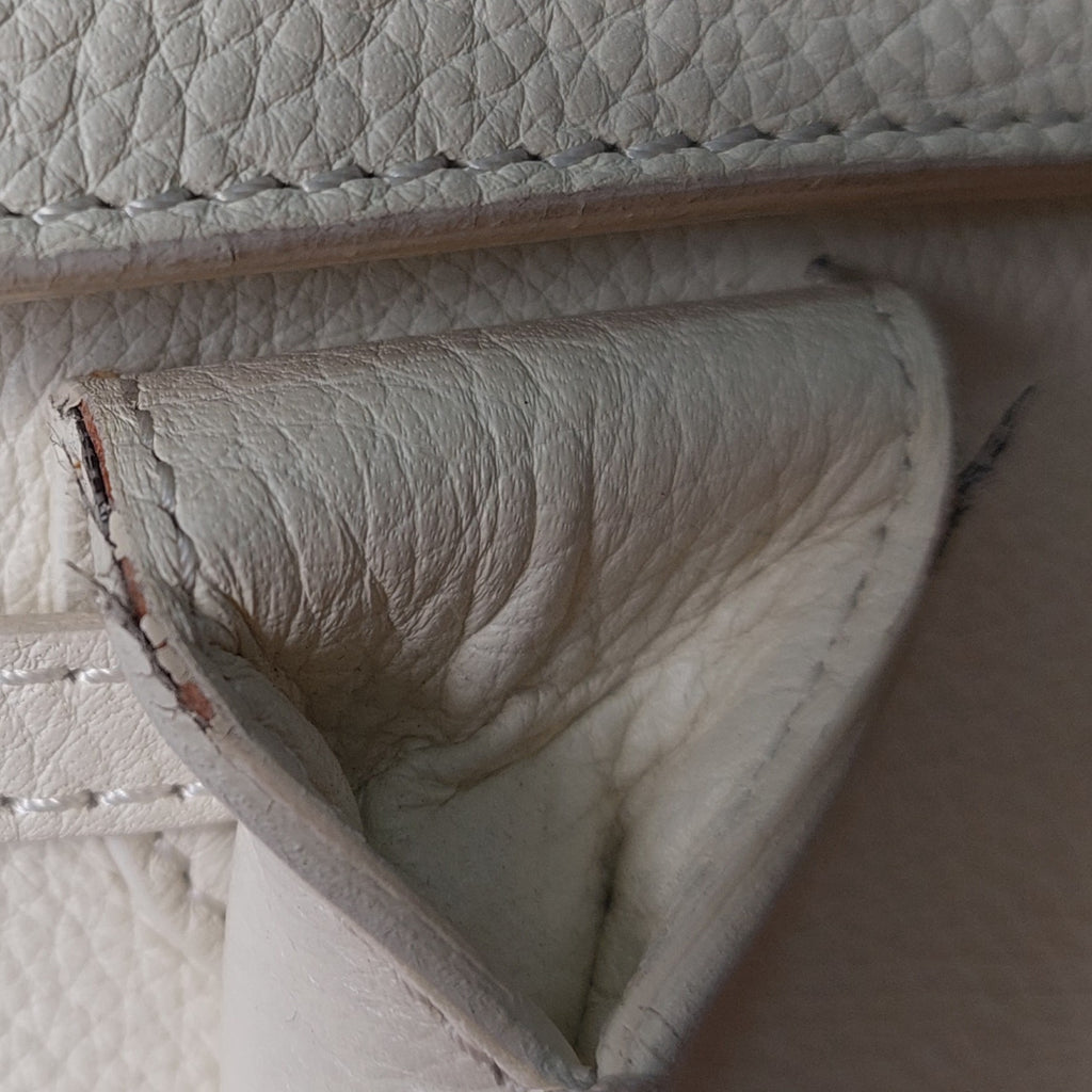 Jimmy Choo Cream Leather Small Rosalie Satchel Bag | Pre Loved |