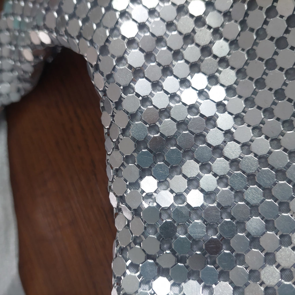 ZARA Silver Metallic Mesh Mini Bag | Gently Used |