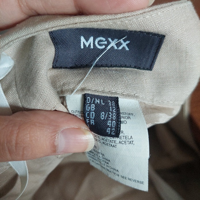 Mexx Beige Thread Embroidered Pants | Pre Loved |