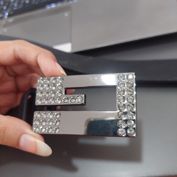 Guess Black Leather Rhinestone Bling G Belt | Gently Used |