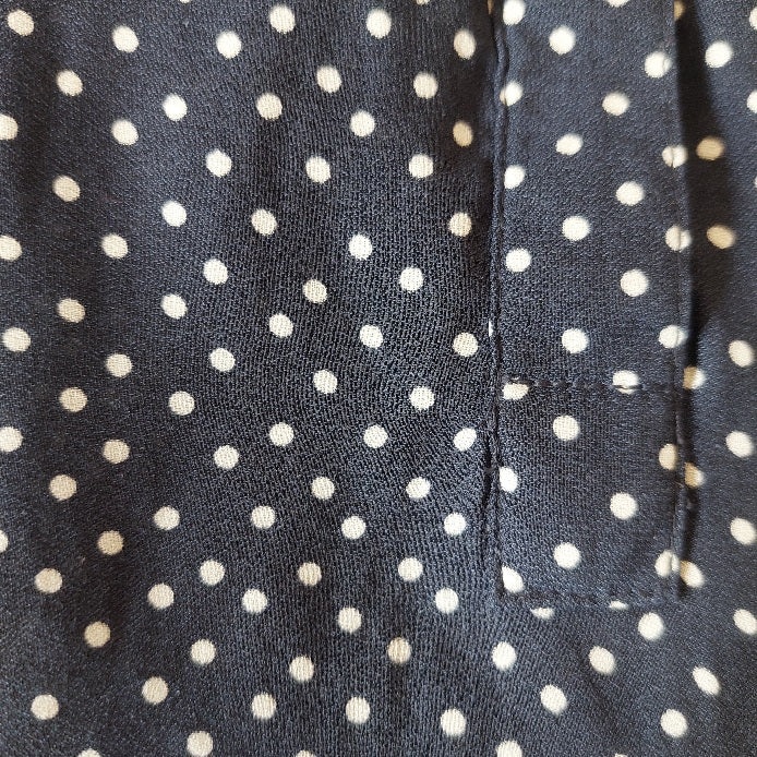 H&M Navy & White Polka Dot Top | Pre Loved |