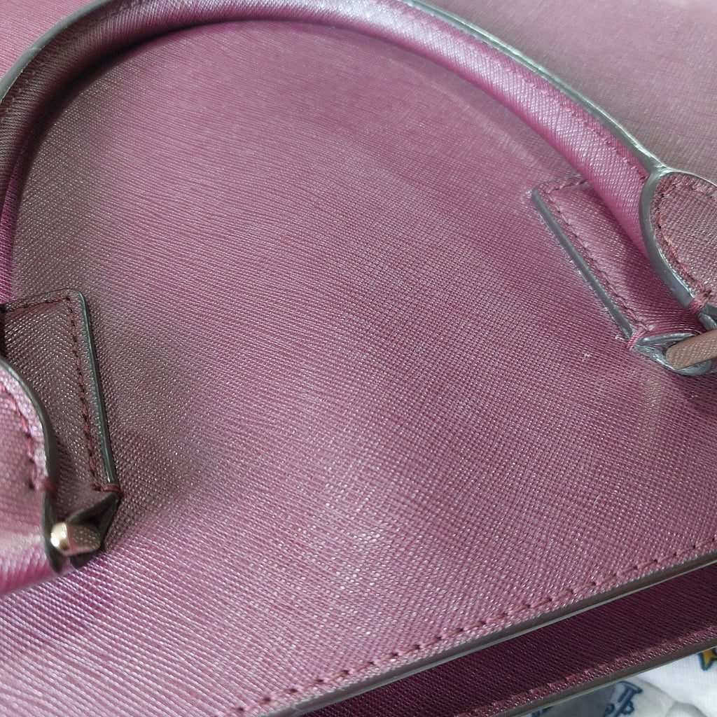 Kate Spade Cherrywood Cameron Leather Satchel Bag | Pre Loved |