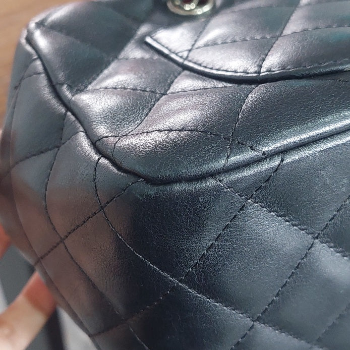Chanel Black Calf Leather Cambon Ligne Mini Bag | Pre Loved |
