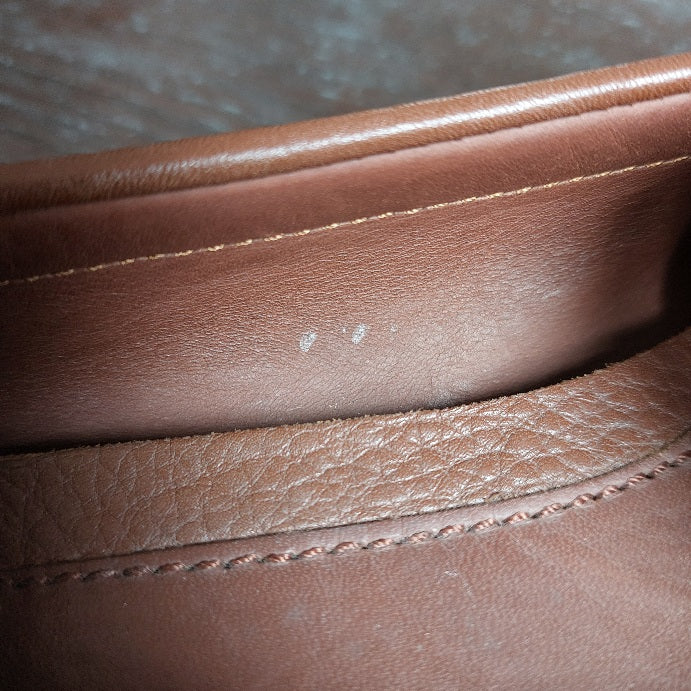 Prada Brown Pebbled Leather Loafers | Pre Loved |