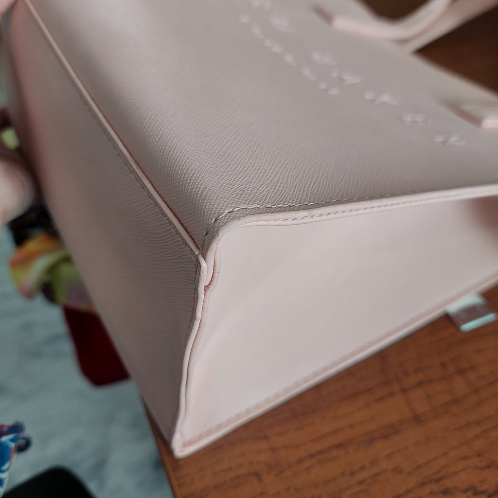 Ted Baker Pink Shopper Leatherette Small Icon Tote Bag | Gently Used |