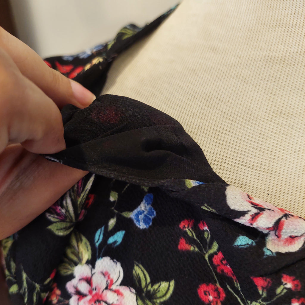 I.Madeline Black Floral Midi Dress | Gently used |