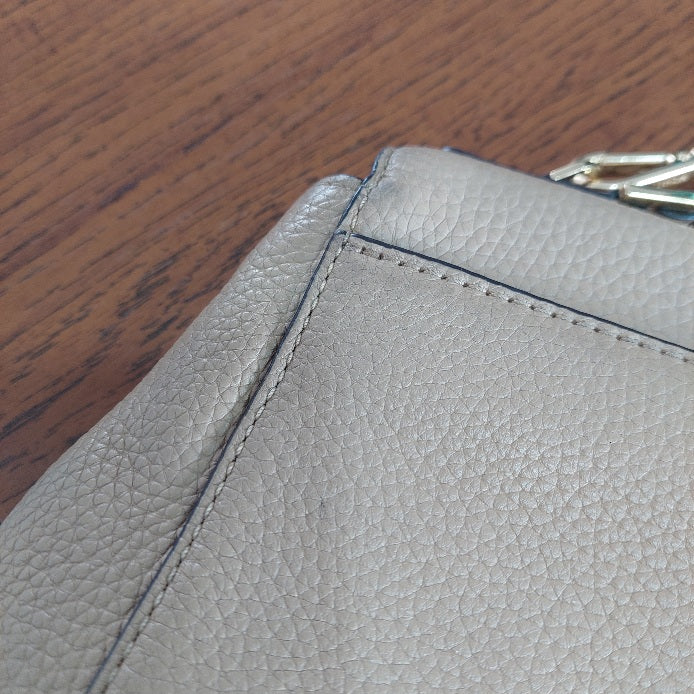 Michael Kors Beige Callie Leather Crossbody Bag | Pre Loved |