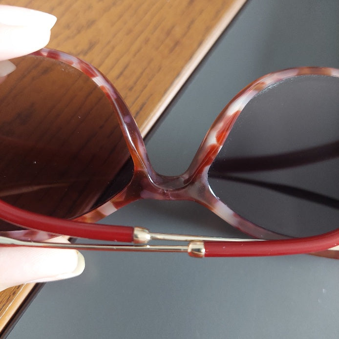 Miu Miu Pink/Purple Cat Eye Acetate Orchid Havana MU03US Sunglasses | Brand New |