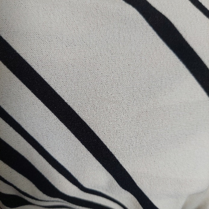 H&M Cream & Black Striped Sleeveless Short Dress | Gently Used |