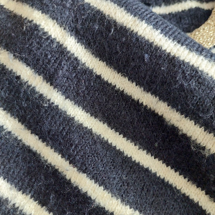 Marks & Spencer Navy & Cream Striped Sweater | Pre Loved |
