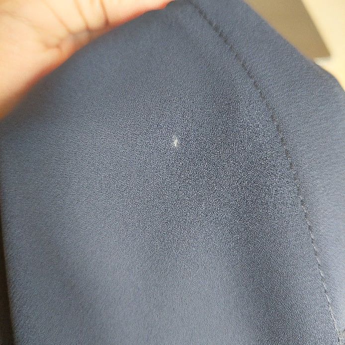 Dorothy Perkins Navy Flat Collared Top | Gently Used |